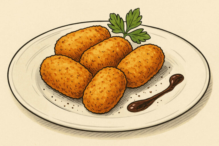 Croquetas de Jamón de Unicornio con Reducción de Cola Light