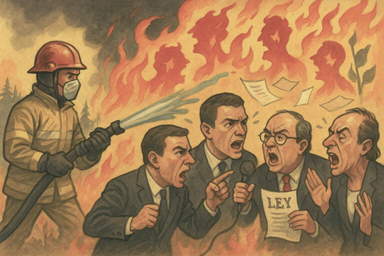 España Arde. Los Políticos Discuten. Los Bomberos Dan Todo de Sí.